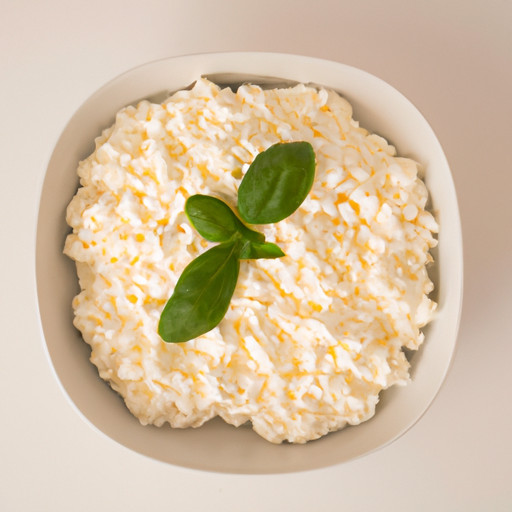 Delicious dish of Cottage cheese and basil 91680